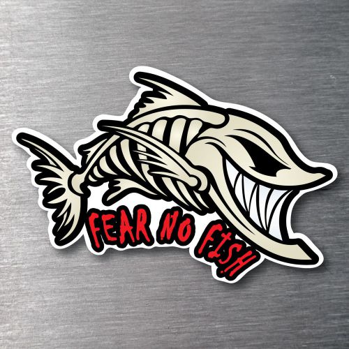 Fear no fish sticker quality water &amp; fade proof 7 year vinyl