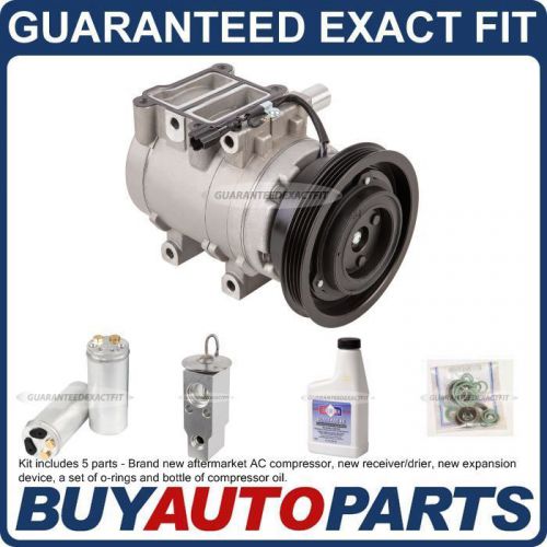 New ac compressor &amp; clutch with complete a/c repair kit for elantra &amp; tiburon