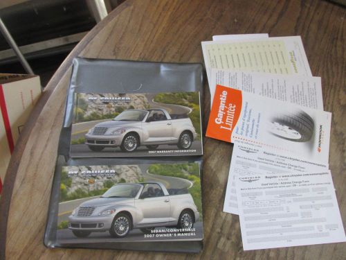 2007 chrysler pt cruiser sedan / convertible owner&#039;s manual set 07