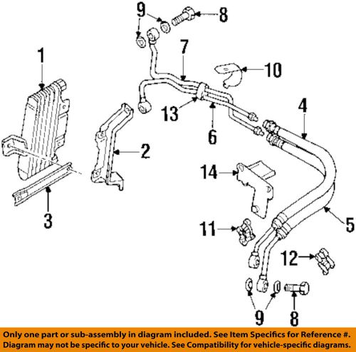 Mitsubishi oem 92-94 montero-oil cooler hose mb033789