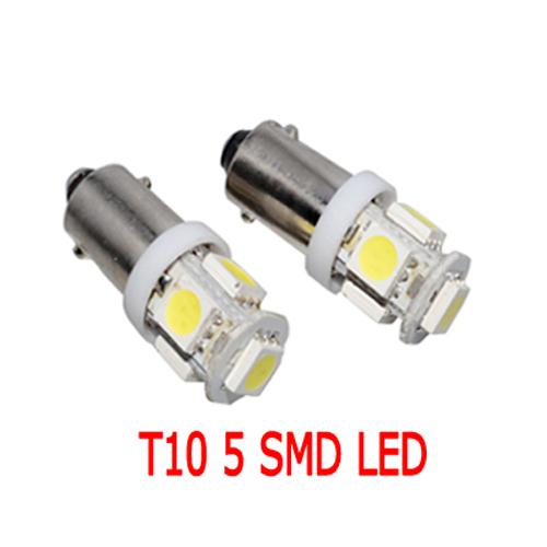 10pcs led white ba9s 5 smd 5050 led light bulbs t4w 1445 q65b h6w 182 53 57