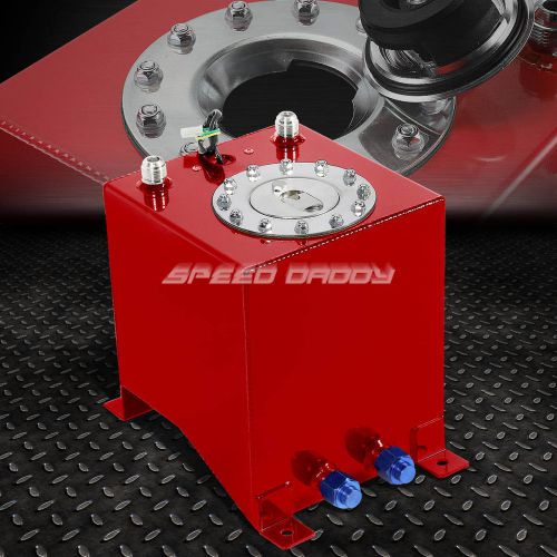 2.5 gallon/9.5l red coat aluminum racing/drift fuel cell tank+cap+level sender