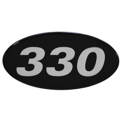 Rinker boats 330 oem silver black 6 1/2&#034; raised vinyl marine decal (single)