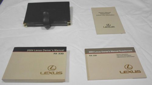 2004 lexus rx 330 owner manual 4/pc.set&amp; black premium lexus factory case - oem,