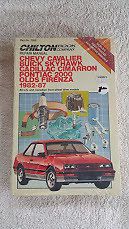 Chilton 7059 repair manual cavalier skyhawk cimarron pontiac 2000 firenze 82-87