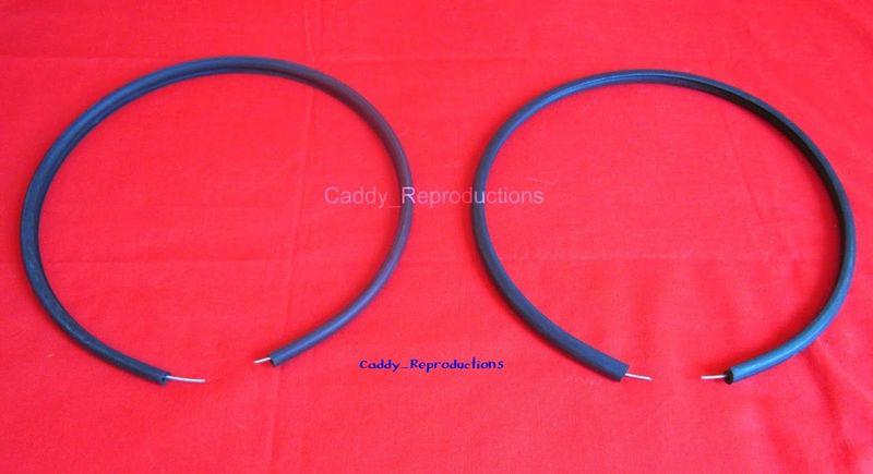 1940 - 1956 cadillac headlight headlamp rim seals pair - with wire