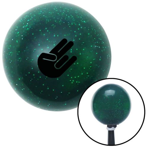 Black shocker green metal flake shift knob with m16 x 1.5 inserthandle lever