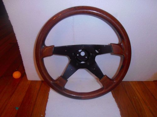 14&#034; grant wooden rally steering wheel - aluminum center