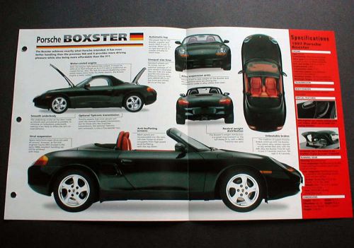 1997 porsche boxster photos facts specs imp brochure