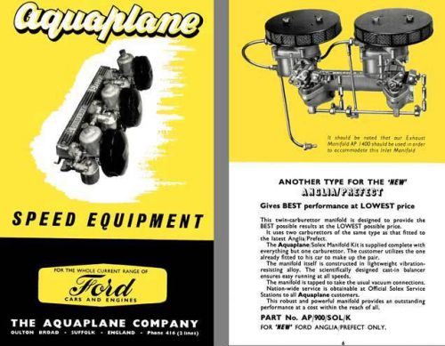 Aquaplane speed equipment - for the whole current range of ford cars &amp; engines,