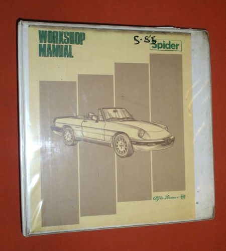 Alfa romeo 1985, 115 series workshop manual, factory original