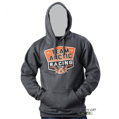 Arctic cat men&#039;s team racing hoodie sweatshirt pullover - charcoal - 5269-70_