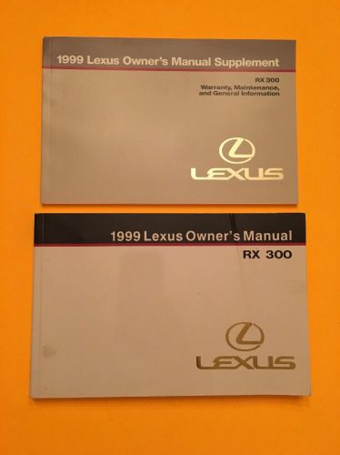 One oem 1999 lexus rx300 owners manual and suppliment booklet.