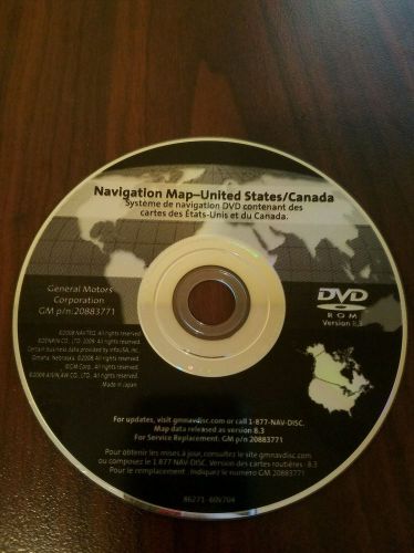 Genuine gm navigation dvd map # 20883771 version 8.3 united states and canada