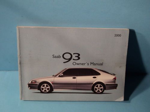 00 2000 saab 9-3/93 owners manual