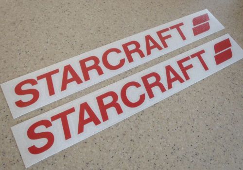 Starcraft vintage fishing boat decal 18&#034; red 2-pak free ship + free fish decal!