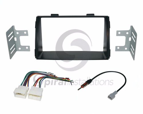 Radio dash kit combo standard 2din satin black + wire harness + antenna k49