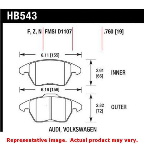 Hawk hb543z.760 perf ceramic brake pads fits:audi 2006 - 2009 a3  position: fro