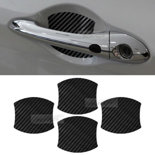 Black carbon door bowl scratch guard decal sticker for hyundai 2016 tucson