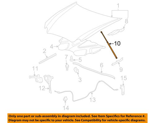 Buick gm oem 05-07 lacrosse hood-lift cylinder 10336391