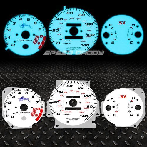 Indiglo glow gauge dash face el cluster for 99-00 honda civic si em1 b16a2 mt