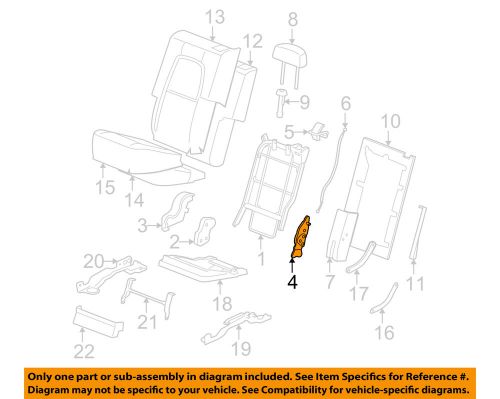 Suzuki oem 07-09 xl-7 rear seat-recliner left 8771078j10