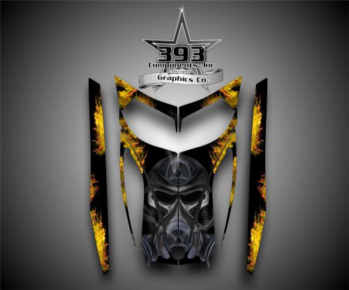 Ski-doo rev mxz snowmobile sled wrap graphics hood decal kit 03-07 toxic yellow