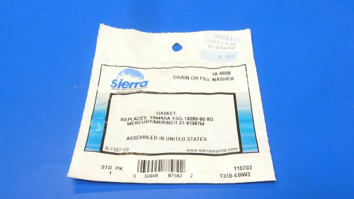 Sierra 18-4698,yamaha ysg-14090-90-8g,mercury 27-81987m,drain fill washer,new