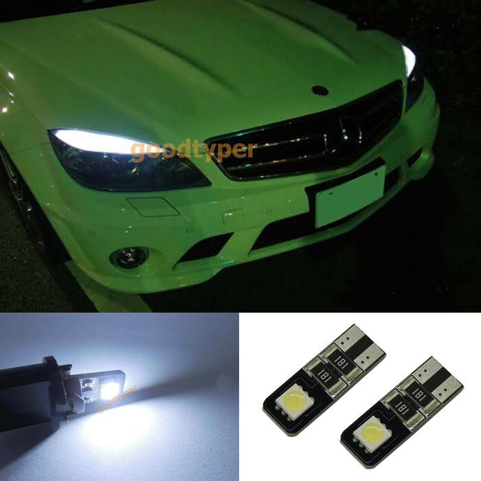 2x white bulb error free t10 168 2825 w5w led eyelid light for mercedes no error