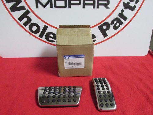 Dodge ram chrysler jeep chrome gas and brake foot pedal covers new oem mopar