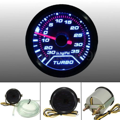 52mm 2″ led turbo boost press pressure vacuum gauge meter psi smoke face tint