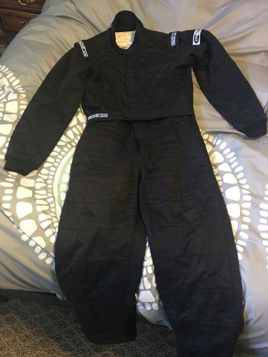 Sparco black jade 2 race suit 3 layers sfi large