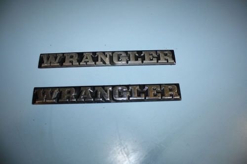 Wrangler emblem jeep wrangler yj 1987-90  black &amp; chrome