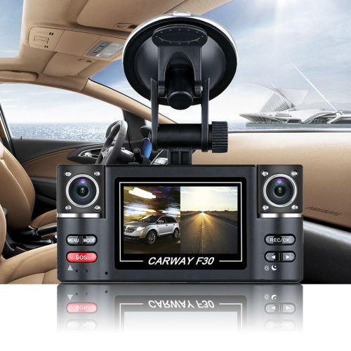 2.7&#039;&#039; hd 1080p dual lens car dvr night vision rear view camera recorder dash cam