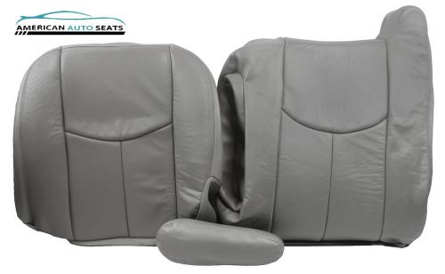 2005 chevy silverado -driver side complete replacement leather seat covers gray