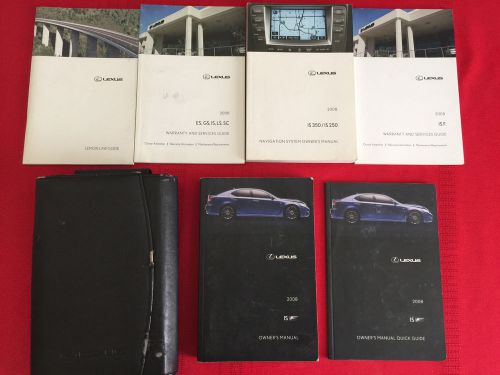 2008 lexus is f factory owners manual set and case