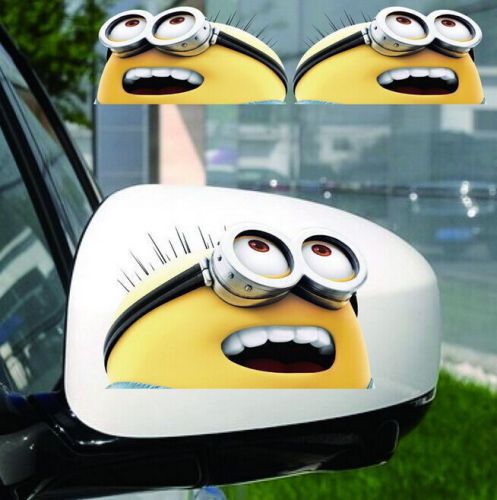 A pair minions car light car stickers