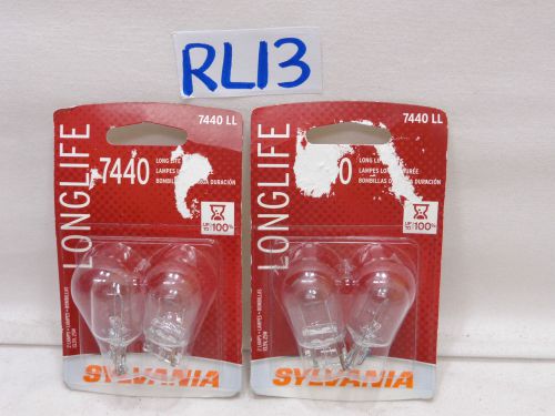 Sylvania long life 7440 ll lamp light bulbs 2 twin packs 4 bulbs new