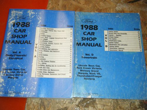 1988 grand marquis lincoln town car ford crown victoria factory service manuals