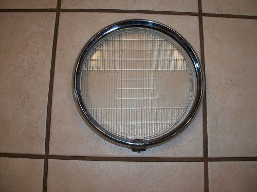 1929 1930 chevrolet twilite headlight lens &amp; chrome bezel headlamp trim ring gm