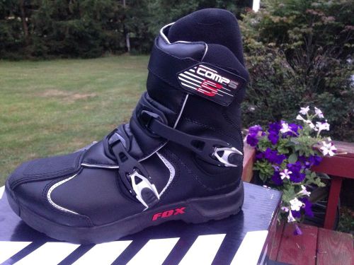 Fox racing comp 5s offroad shorty boots black size 11 #05031-001-11 nib