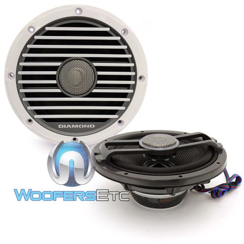 Diamond audio hxm65 6.5&#034; pro marine coaxial titanium tweeters boat speakers new