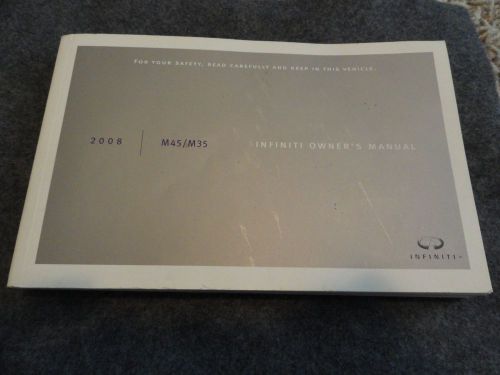 2008 infiniti m45 / m35 owners manual