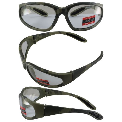 Digital camo safety glasses avis camouflage clear lens
