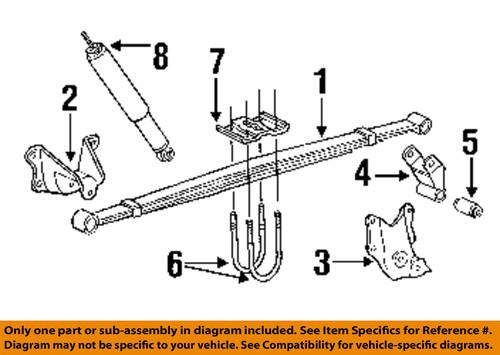 Ford oem f7tz5705aa rear suspension-u-bolt