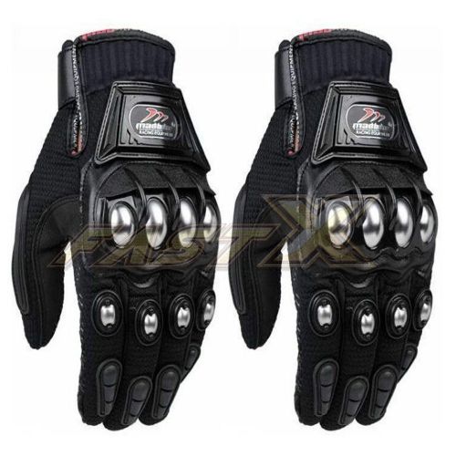 Black full finger anti skid motocross motorbike ridding  motorcycle gloves new