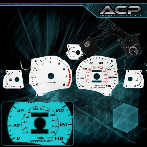 White indiglo gauge dashboard cluster 8k rpm upgrade for 92-96 mr2 na nt jdm