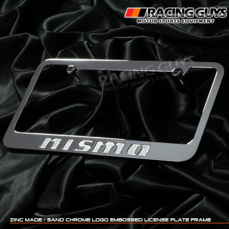 Nismo nissan 350z 240sx chrome license plate frame screw caps sentra jdm new