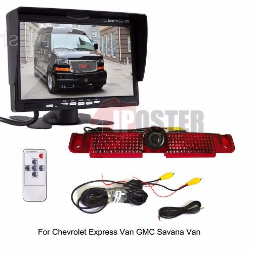 7&#034; monitor+backup brake light camera for chevrolet express/ gmc savana 2003-2016