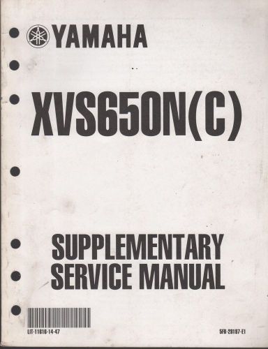 2001 yamaha motorcycle xvs650n(c) service manual supplement lit-11616-14-47 (007